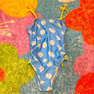 Kids Blue Daisy Swimsuit